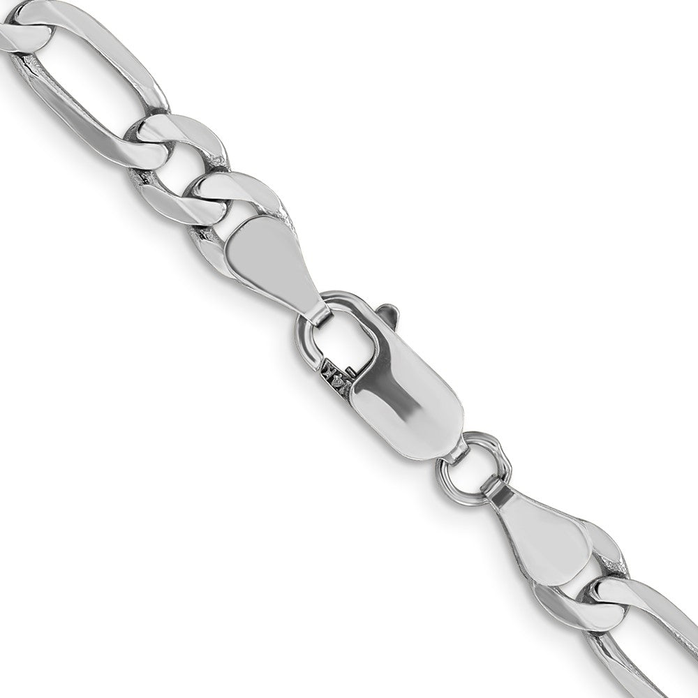 FJC Finejewelers 14 kt White Gold Flat Figaro Chain Bracelet 9 Inches x 6 mm