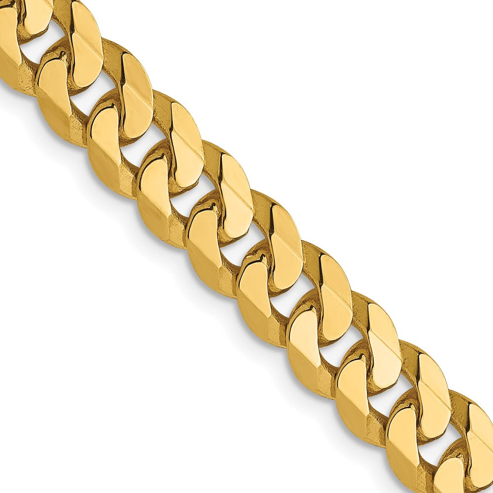 FJC Finejewelers 14 kt Yellow Gold Flat Beveled Curb Chain Bracelet 8 Inches x 6.1 mm