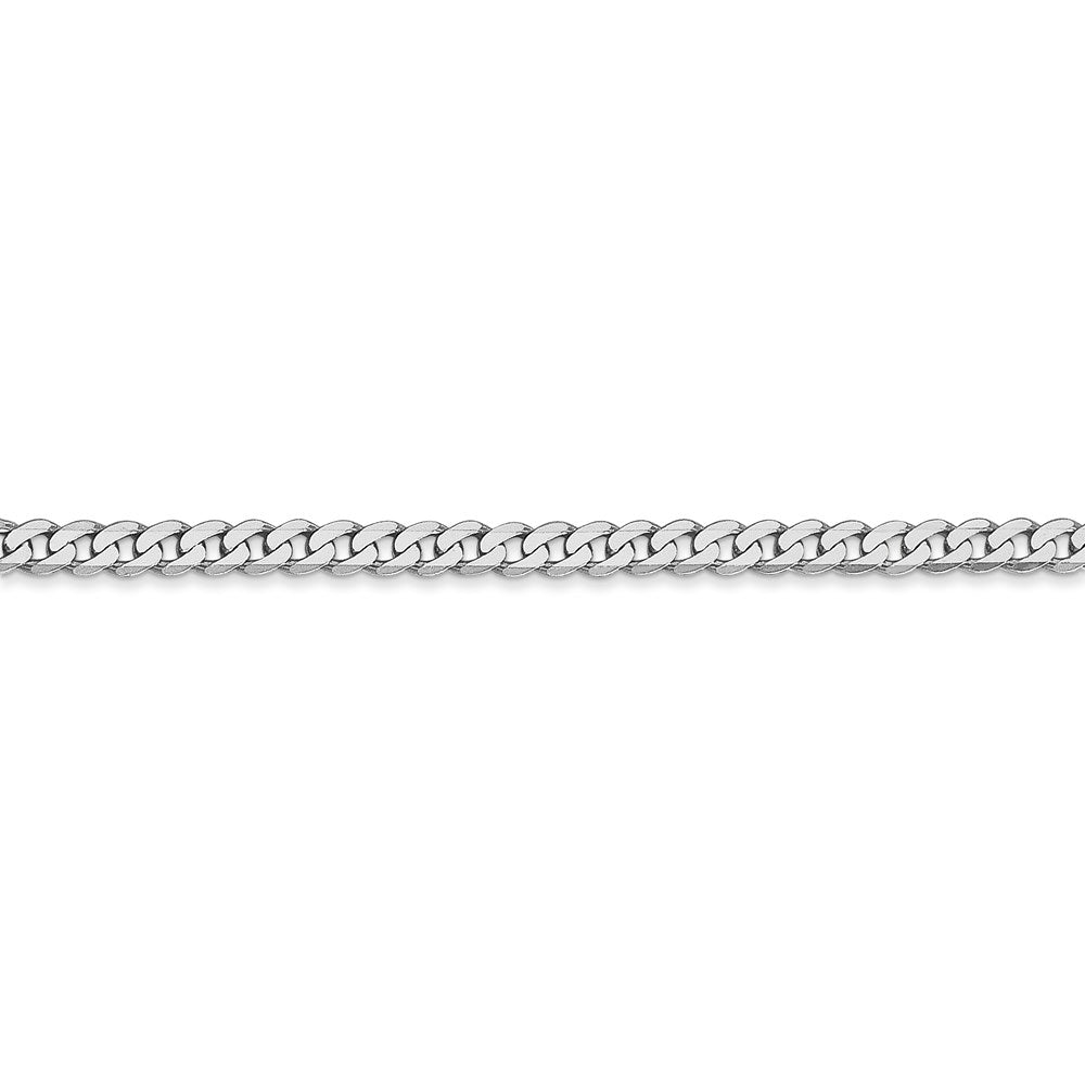 FJC Finejewelers 14 kt White Gold Flat Beveled Curb Chain Bracelet 7 Inches x 2.9 mm