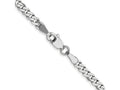 FJC Finejewelers 14 kt White Gold Flat Beveled Curb Chain Bracelet 8 Inches x 2.9 mm