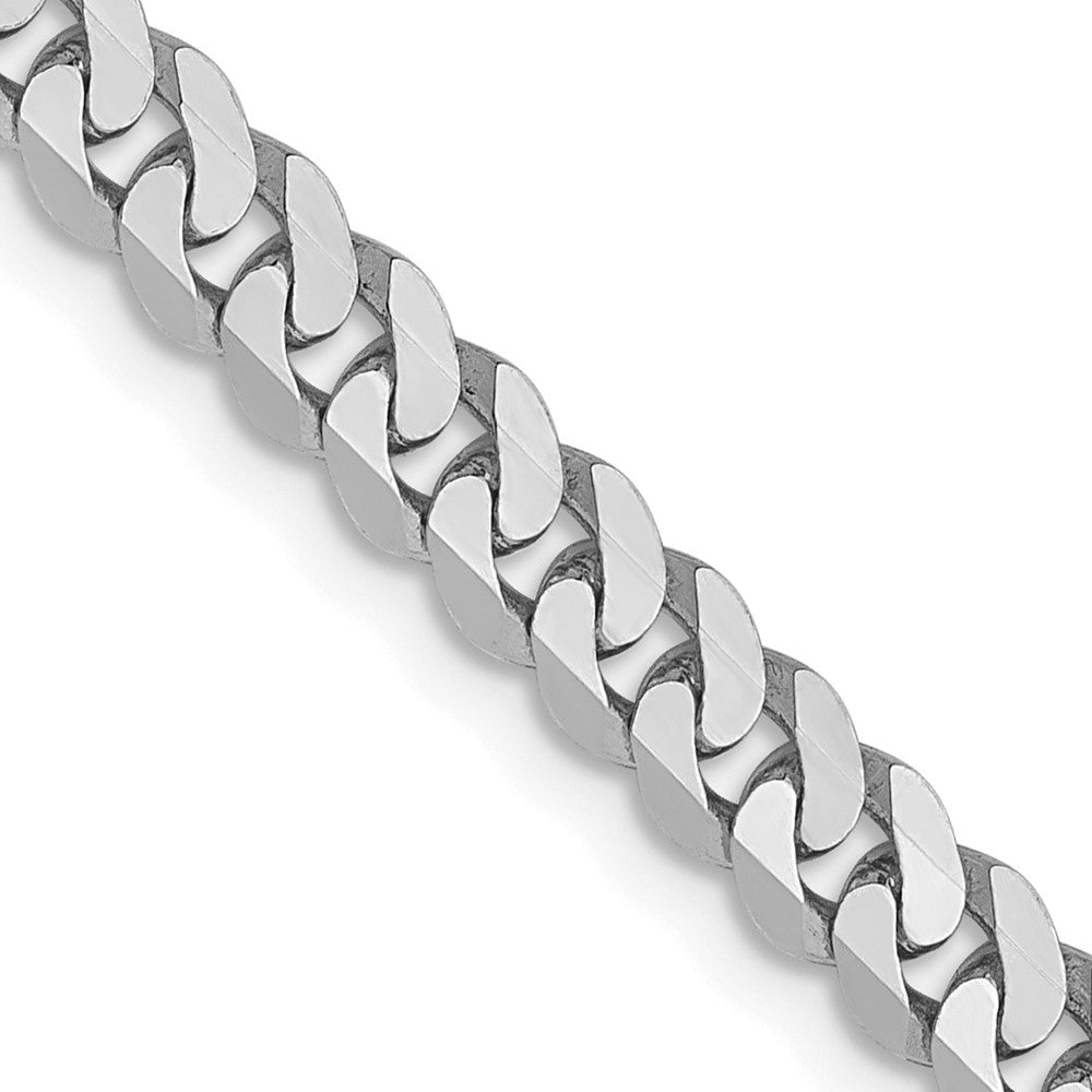 FJC Finejewelers 14 kt White Gold Flat Beveled Curb Chain 20 Inches x 3.9 mm