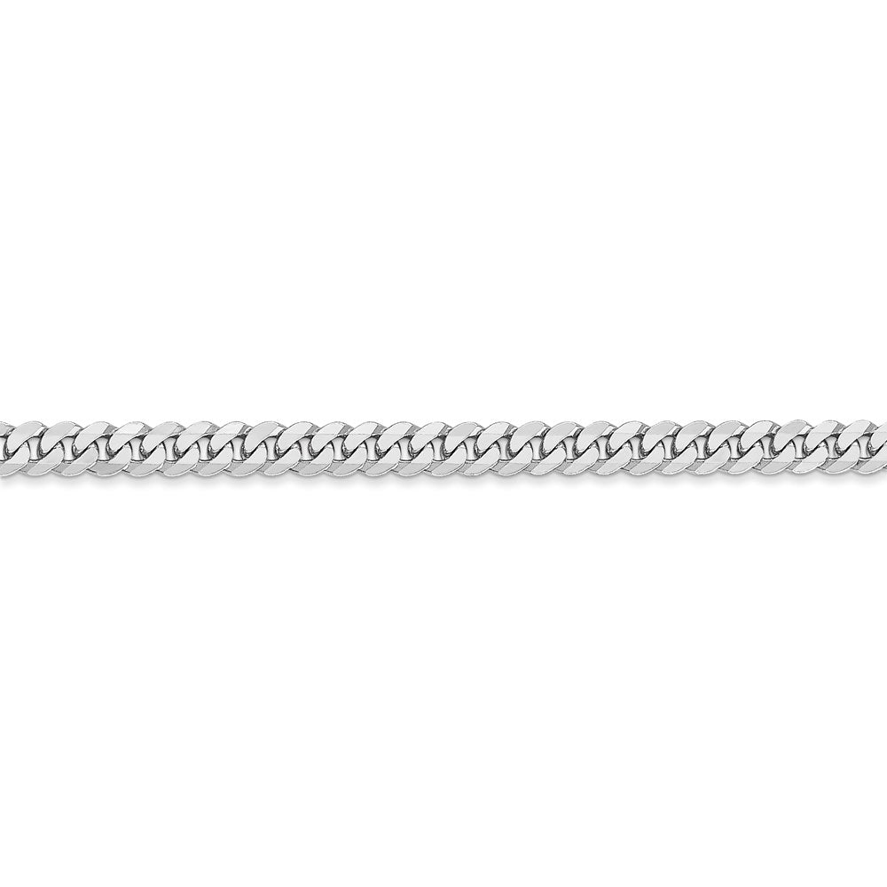 FJC Finejewelers 14 kt White Gold Flat Beveled Curb Chain Bracelet 7 Inches x 3.9 mm