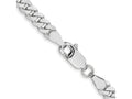 FJC Finejewelers 14 kt White Gold Flat Beveled Curb Chain Bracelet 7 Inches x 3.9 mm