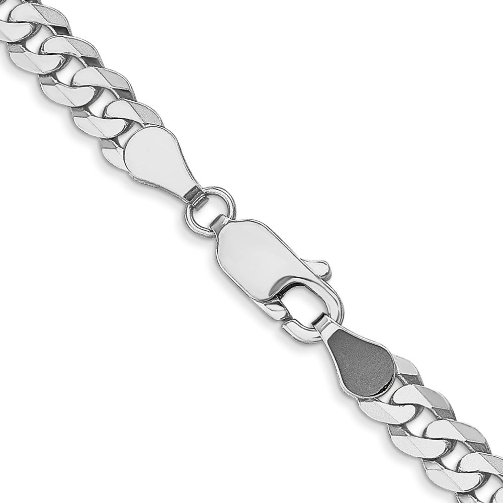 FJC Finejewelers 14 kt White Gold Flat Beveled Curb Chain 18 Inches x 4.5 mm