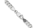 FJC Finejewelers 14 kt White Gold Flat Beveled Curb Chain Bracelet 7 Inches x 4.5 mm