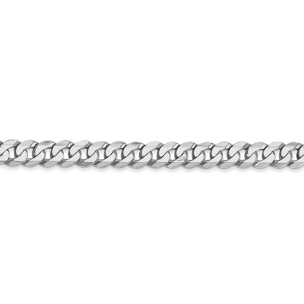 FJC Finejewelers 14 kt White Gold Flat Beveled Curb Chain Bracelet 8 Inches x 4.5 mm