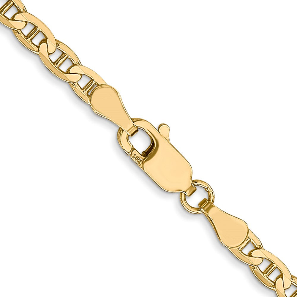 FJC Finejewelers 14 kt Yellow Gold Concave Anchor Chain 22 Inches x 3 mm