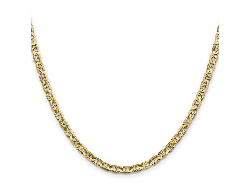 FJC Finejewelers 14 kt Yellow Gold Concave Anchor Chain 18 Inches x 3.75 mm