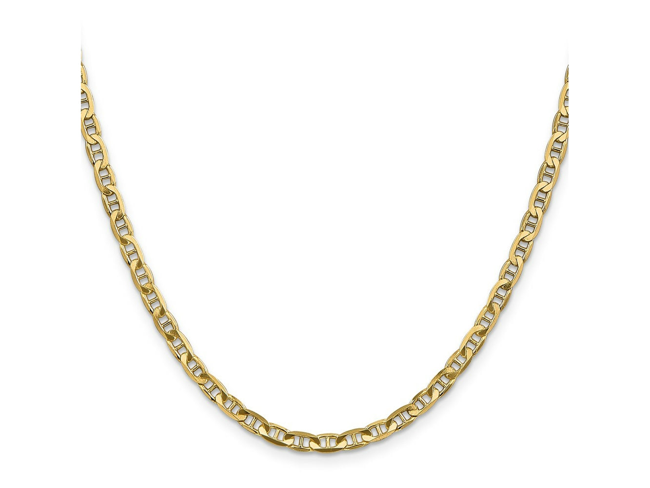 FJC Finejewelers 14 kt Yellow Gold Concave Anchor Chain 24 Inches x 3.75 mm