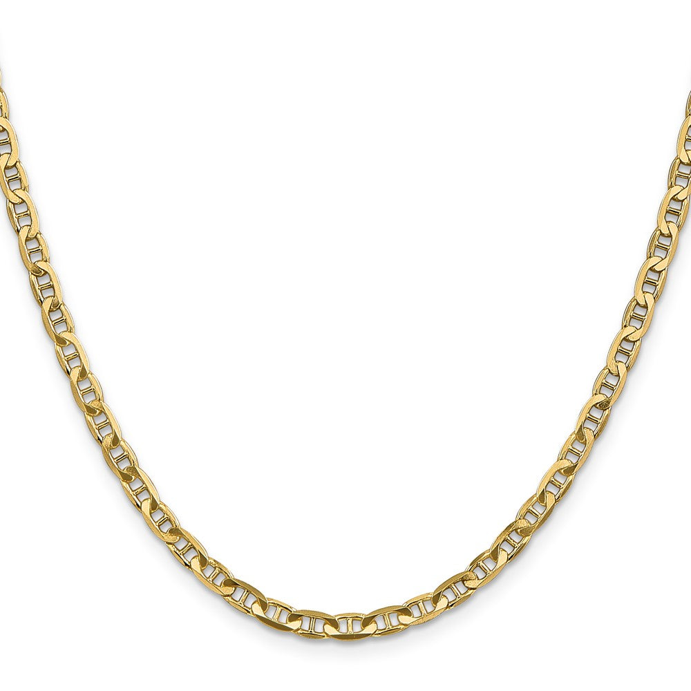 FJC Finejewelers 14 kt Yellow Gold Concave Anchor Chain Bracelet 7 Inches x 3.75 mm