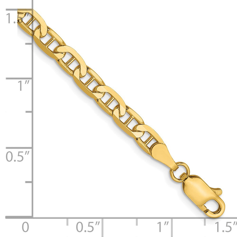 FJC Finejewelers 14 kt Yellow Gold Concave Anchor Chain Bracelet 7 Inches x 3.75 mm