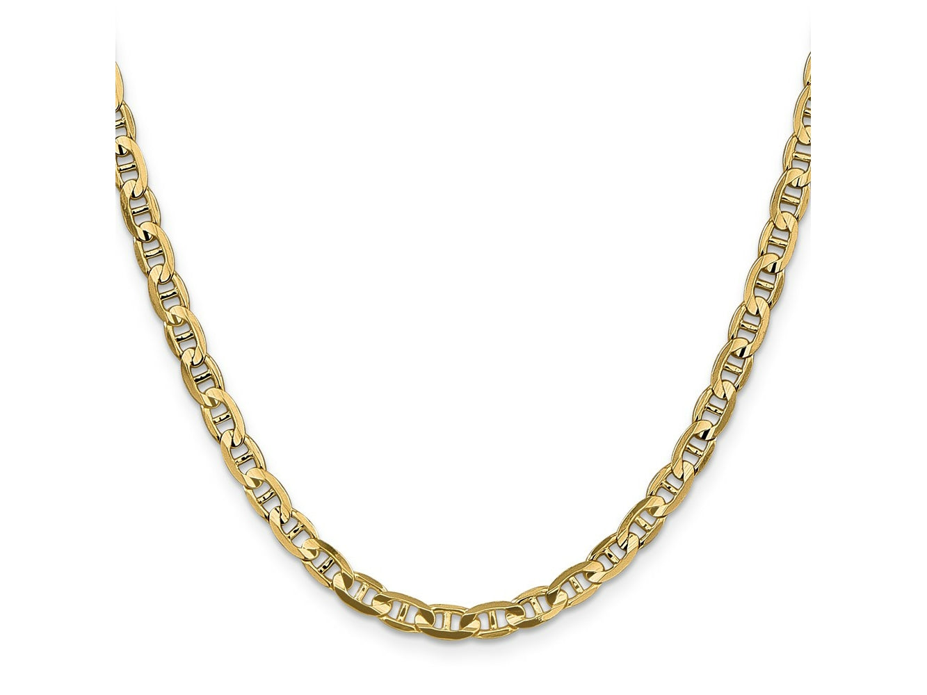 FJC Finejewelers 14 kt Yellow Gold Concave Anchor Chain 18 Inches x 4.5 mm