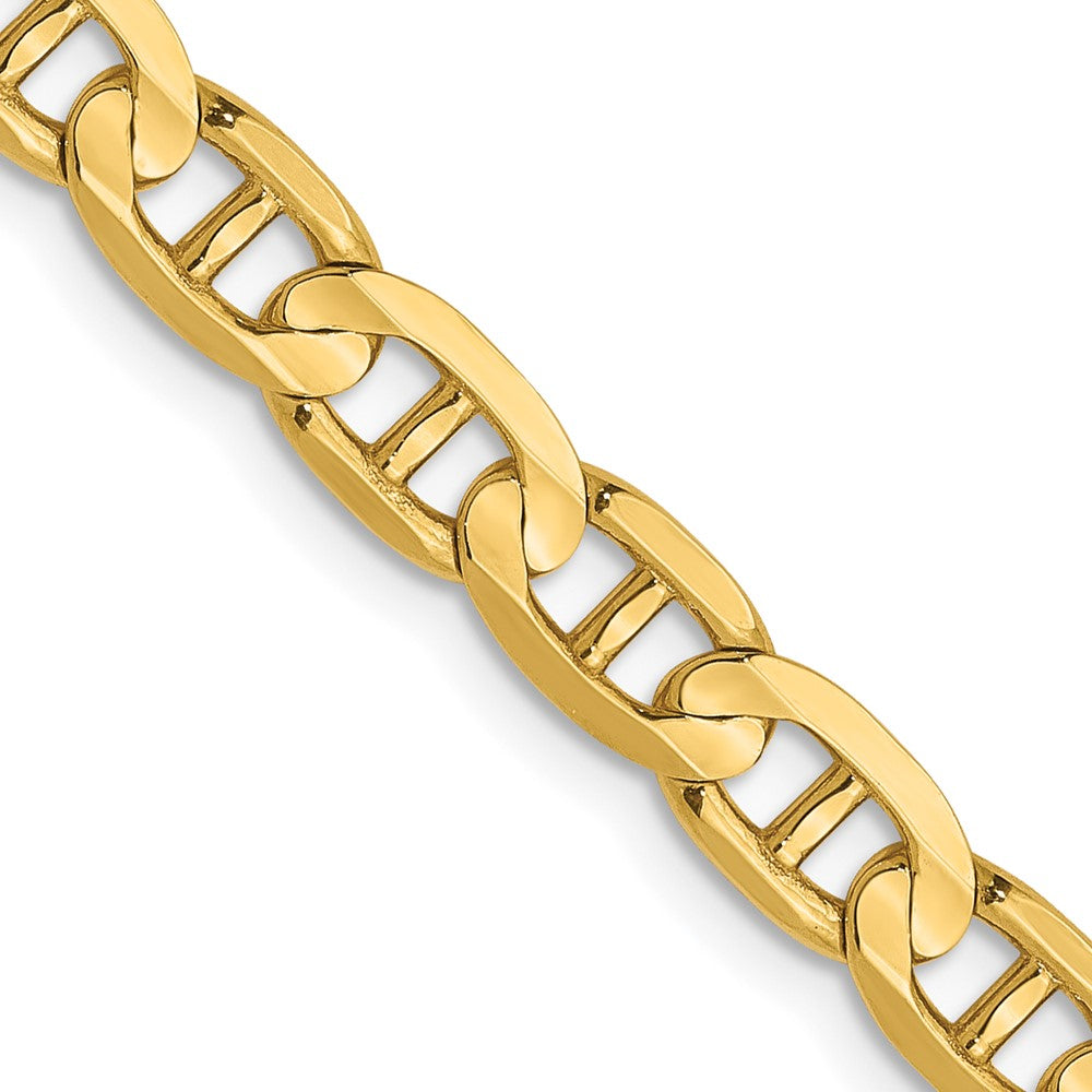 FJC Finejewelers 14 kt Yellow Gold Concave Anchor Chain Bracelet 8 Inches x 4.5 mm