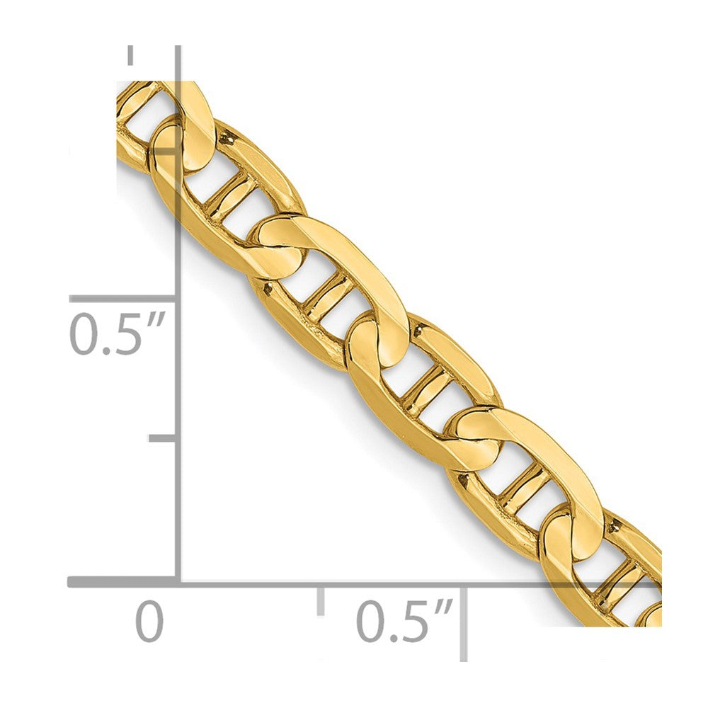 FJC Finejewelers 14 kt Yellow Gold Concave Anchor Chain Bracelet 8 Inches x 4.5 mm