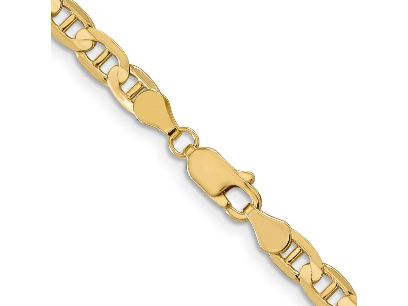 FJC Finejewelers 14 kt Yellow Gold Concave Anchor Chain Bracelet 8 Inches x 4.5 mm