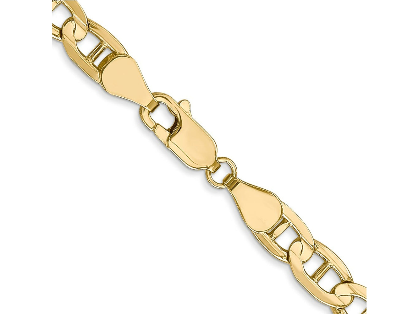FJC Finejewelers 14 kt Yellow Gold Concave Anchor Chain Bracelet 9 Inches x 5.25 mm