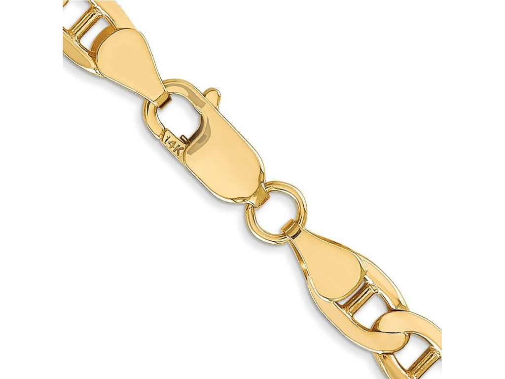 FJC Finejewelers 14 kt Yellow Gold Concave Anchor Chain Bracelet 9 Inches x 6.25 mm