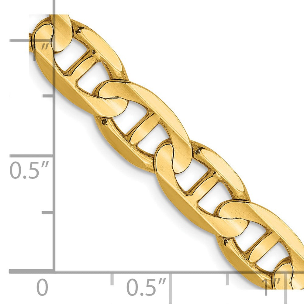 FJC Finejewelers 14 kt Yellow Gold Concave Anchor Chain Bracelet 9 Inches x 7 mm