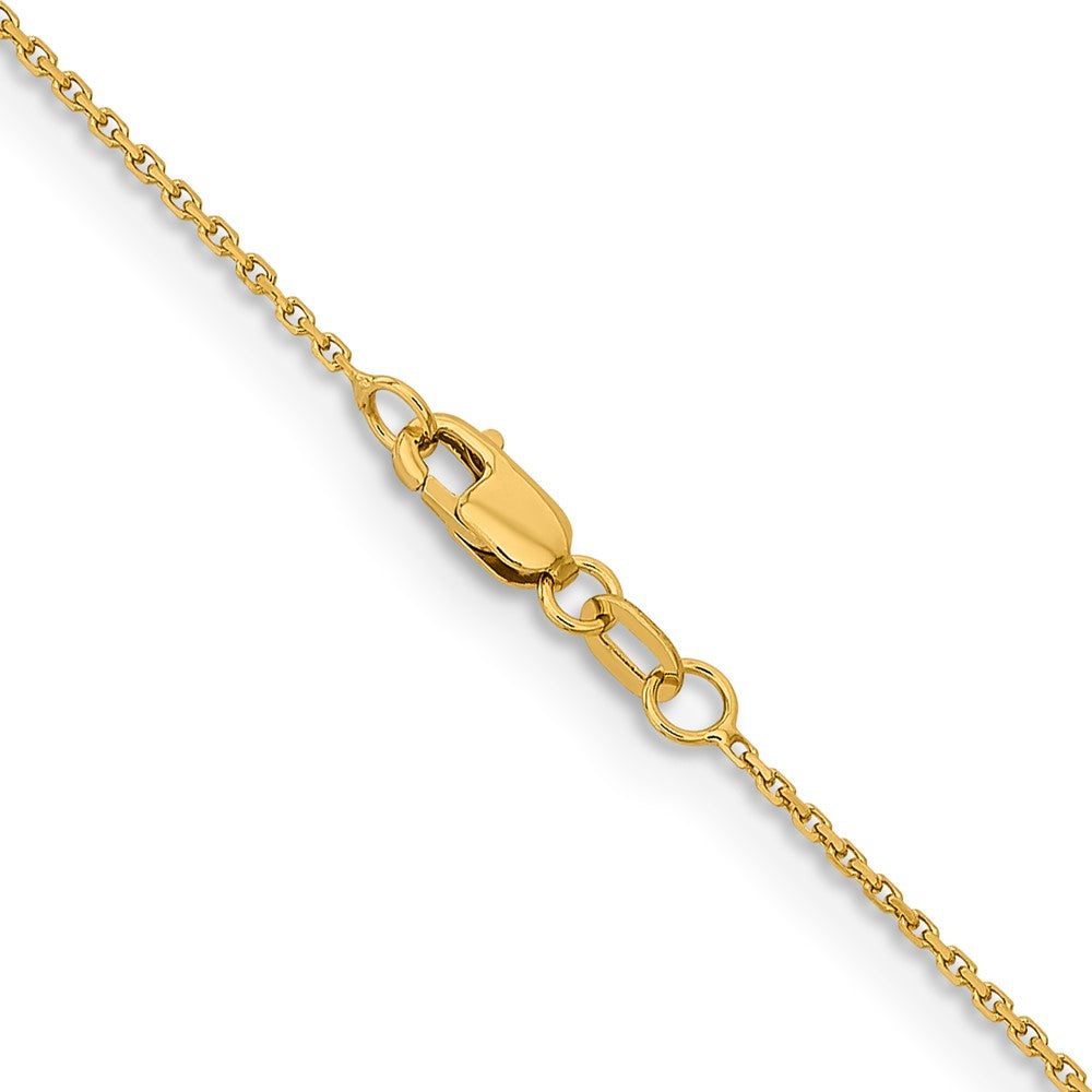 FJC Finejewelers 14 kt Yellow Gold Bright Cut Cable Chain 18 Inches x 1.05 mm