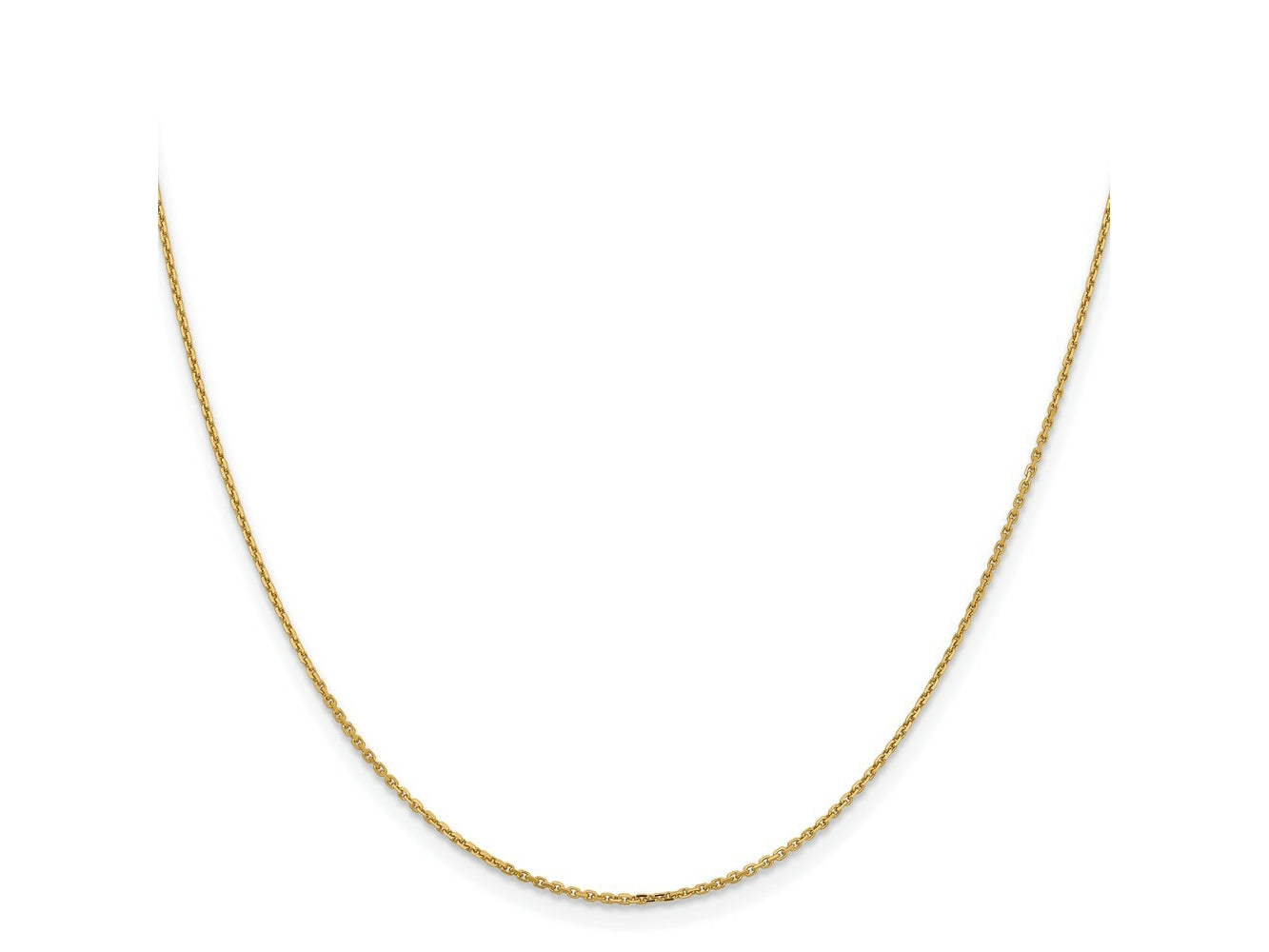 FJC Finejewelers 14 kt Yellow Gold Bright Cut Cable Chain 18 Inches x 1.05 mm