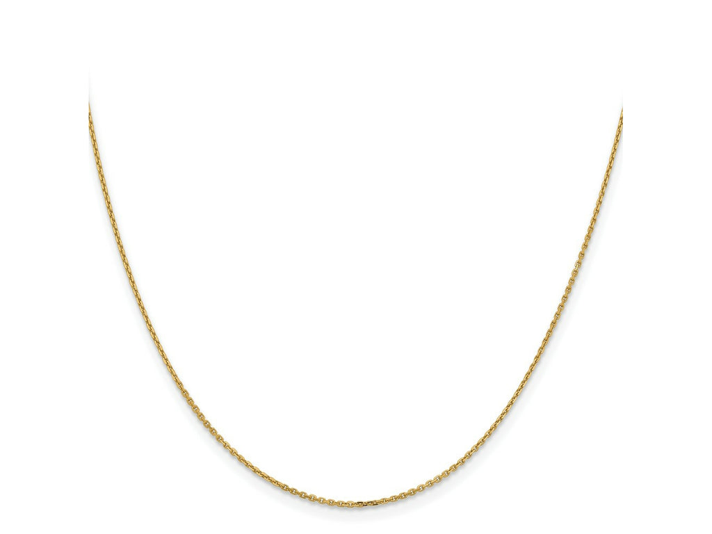 FJC Finejewelers 14 kt Yellow Gold Bright Cut Cable Chain 20 Inches x 1.05 mm
