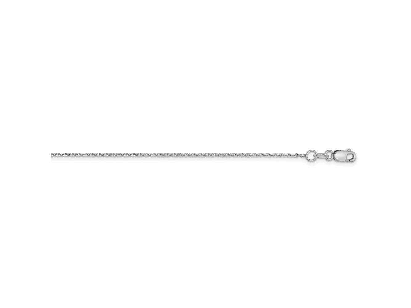 FJC Finejewelers 14 kt White Gold Bright Cut Cable Chain 16 Inches x 1.05 mm