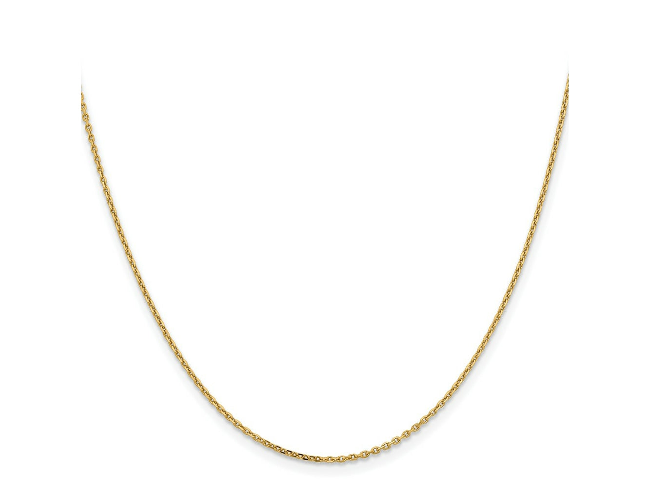 FJC Finejewelers 14 kt Yellow Gold Bright Cut Cable Chain 18 Inches x 1.4 mm