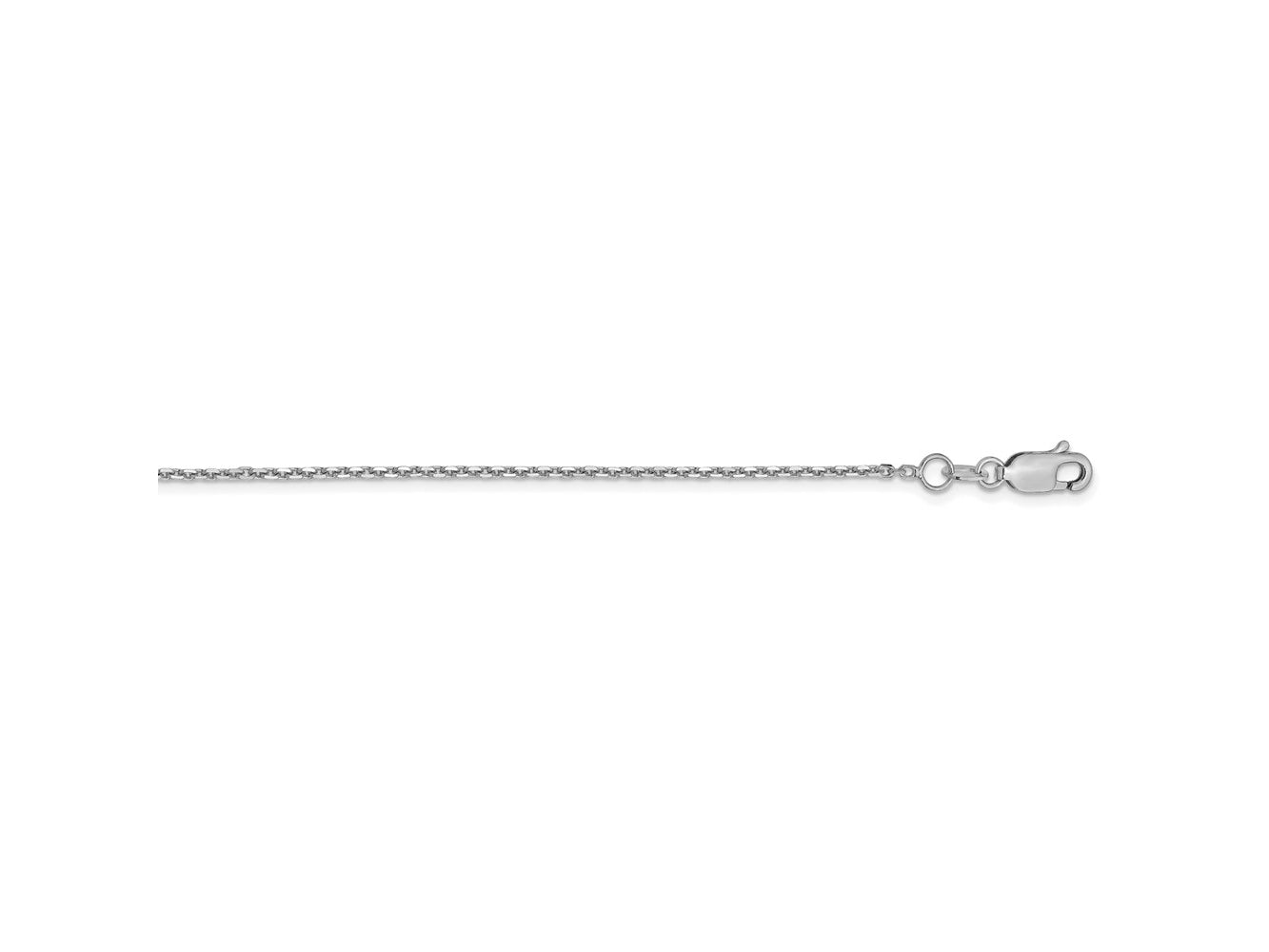 FJC Finejewelers 14 kt White Gold Bright Cut Cable Chain 18 Inches x 1.4 mm