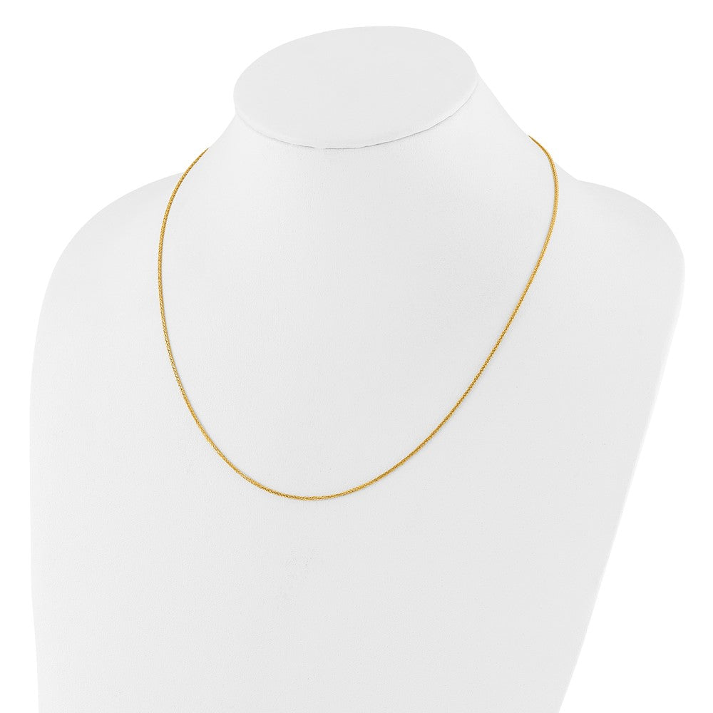 FJC Finejewelers 14 kt Yellow Gold Spiga Adjustable Quadra Wheat Chain 22 Inches x 1 mm