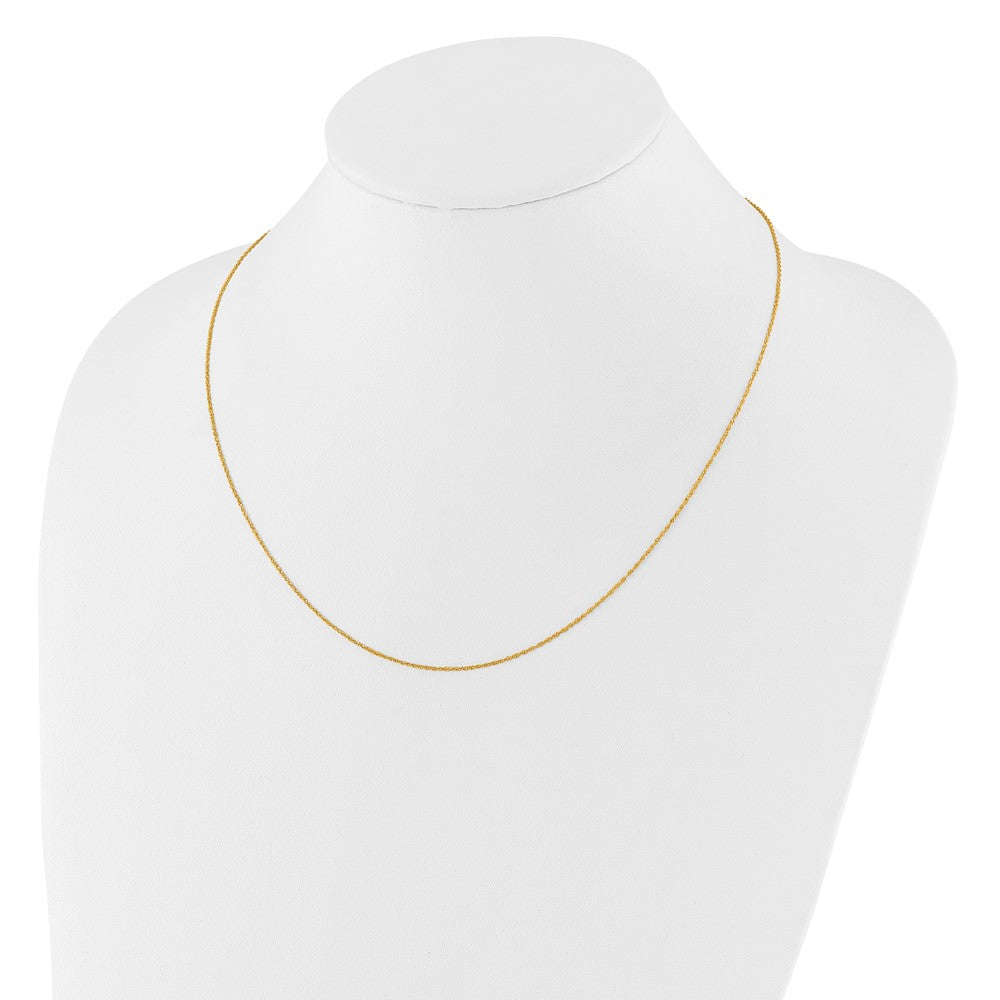 FJC Finejewelers 14 kt Yellow Gold Adjustable Sparkle Singapore Chain 22 Inches x 0.95 mm