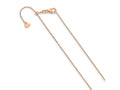 FJC Finejewelers 14 kt Rose Gold Bright Cut Adjustable 1mm Cable Chain 22 Inches x 1 mm