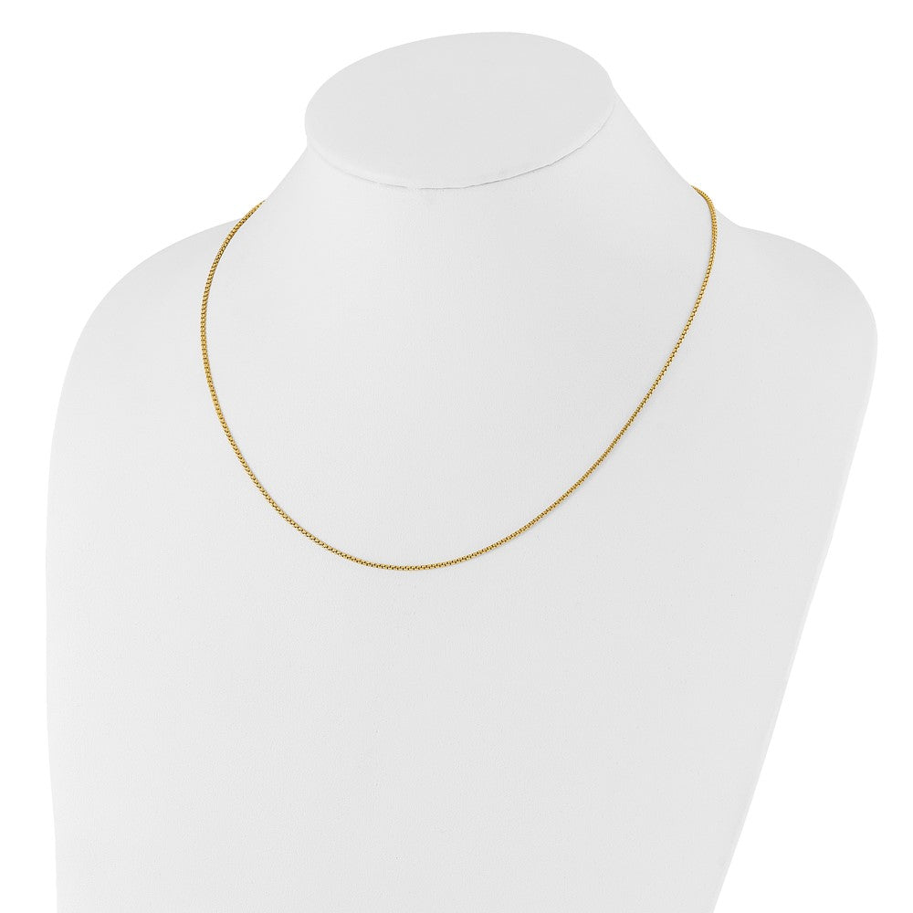 FJC Finejewelers 14 kt Yellow Gold Adjustable Round Box Chain 22 Inches x 1.35 mm