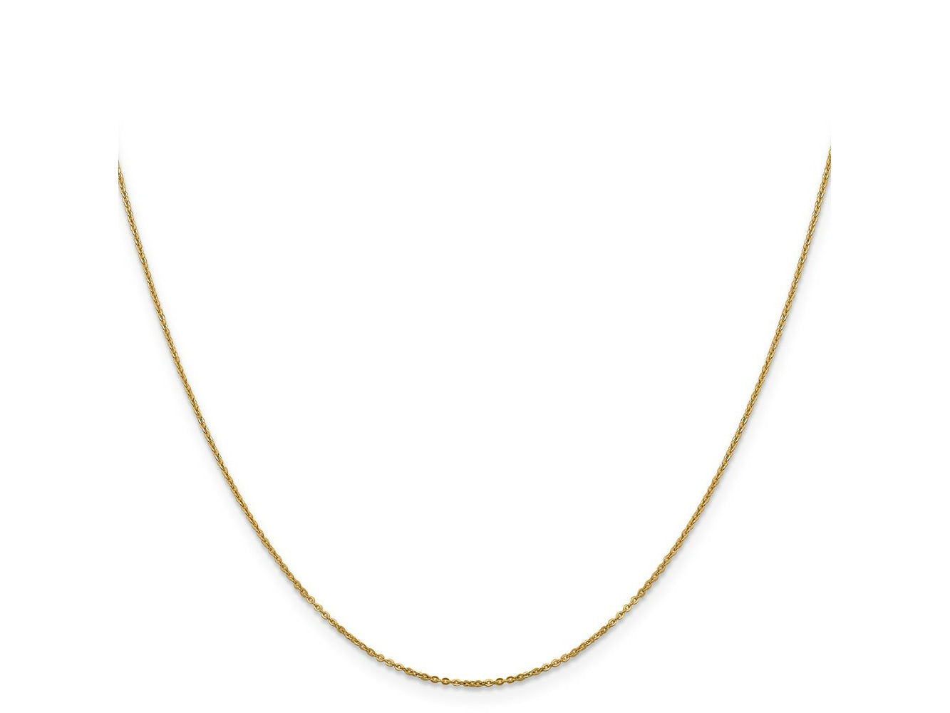 FJC Finejewelers 14 kt Yellow Gold Flat Cable Chain 22 Inches x 1.1 mm