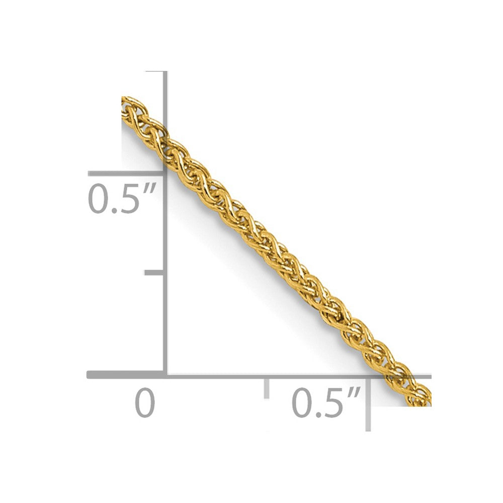 FJC Finejewelers 14 kt Yellow Gold Spiga (Wheat) Chain 22 Inches x 1 mm