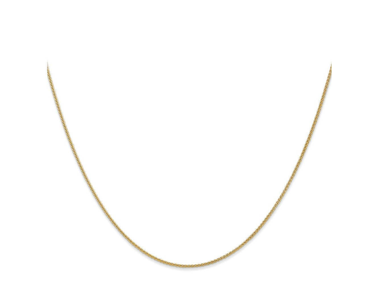 FJC Finejewelers 14 kt Yellow Gold Spiga (Wheat) Chain 22 Inches x 1 mm