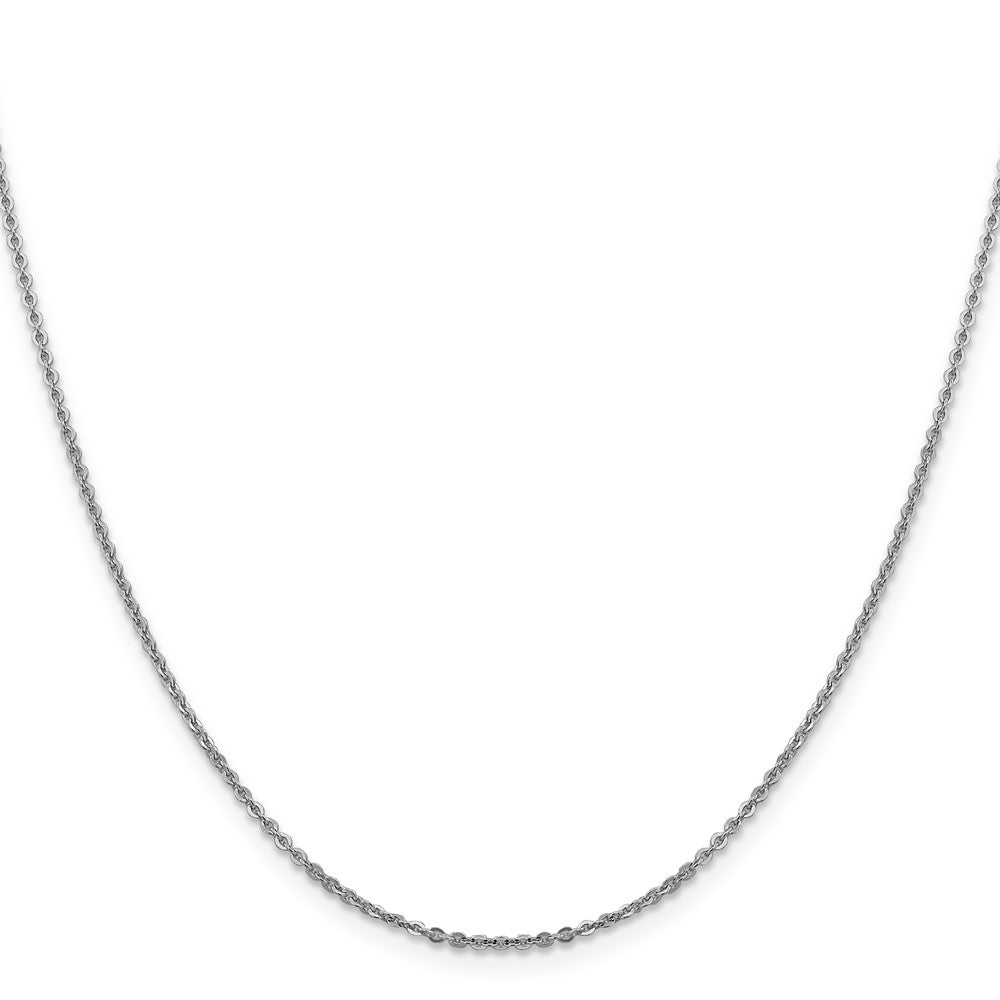 FJC Finejewelers 14 kt White Gold Flat Cable Chain 24 Inches x 1.7 mm