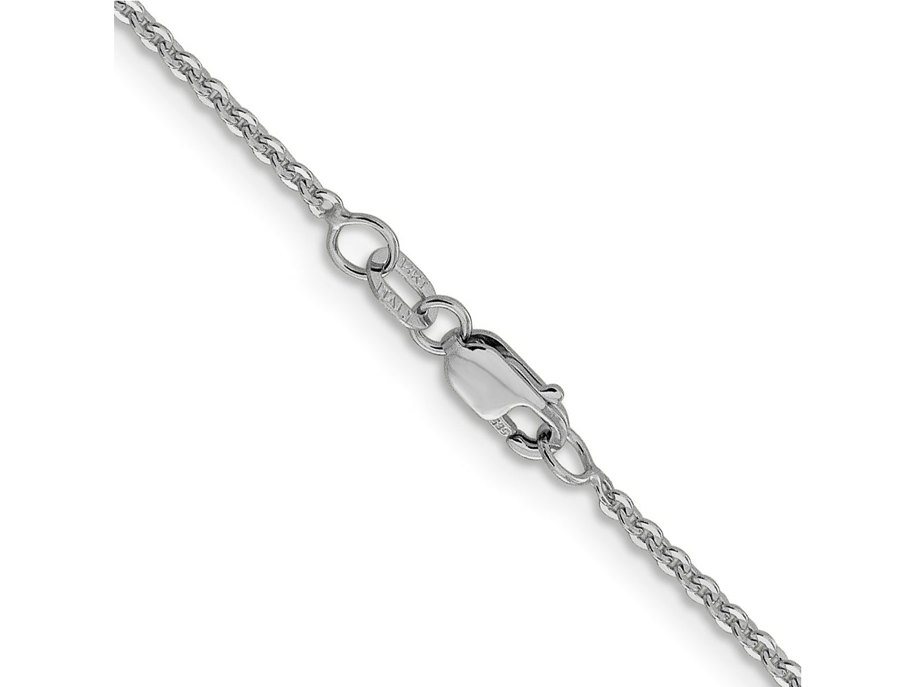 FJC Finejewelers 14 kt White Gold Flat Cable Chain 24 Inches x 1.7 mm
