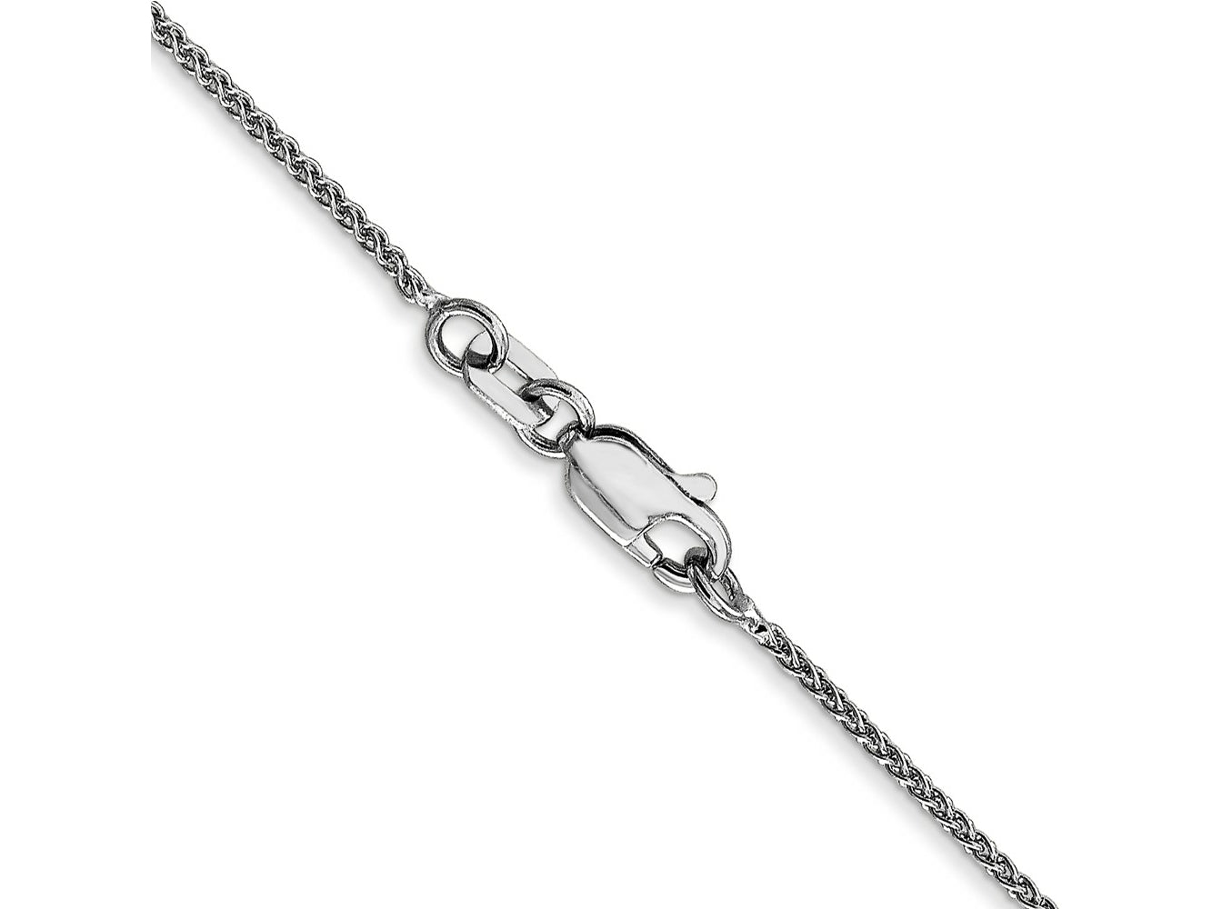 FJC Finejewelers 14 kt White Gold Spiga (Wheat) Chain 22 Inches x 1 mm