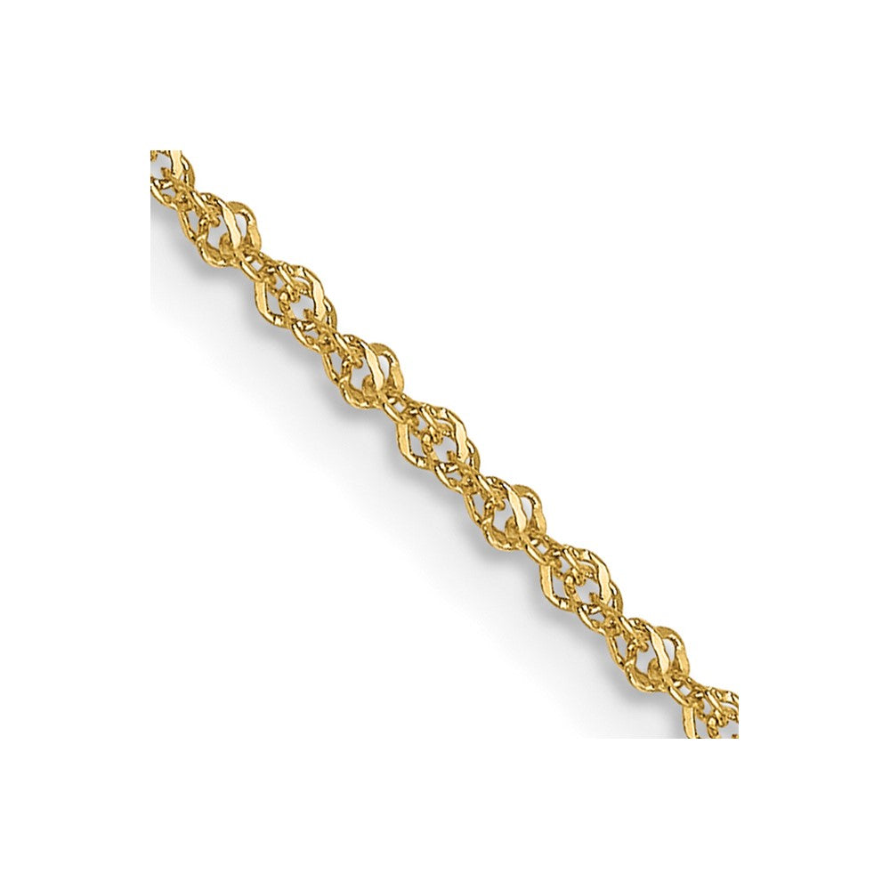 FJC Finejewelers 14 kt Yellow Gold Sparkle Singapore Chain 24 Inches x 1 mm