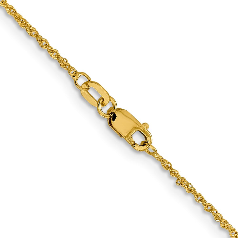 FJC Finejewelers 14 kt Yellow Gold Sparkle Singapore Chain 24 Inches x 1 mm