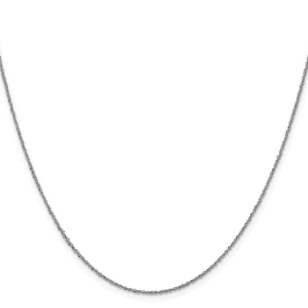 FJC Finejewelers 14 kt White Gold Sparkle Singapore Chain 24 Inches x 1 mm