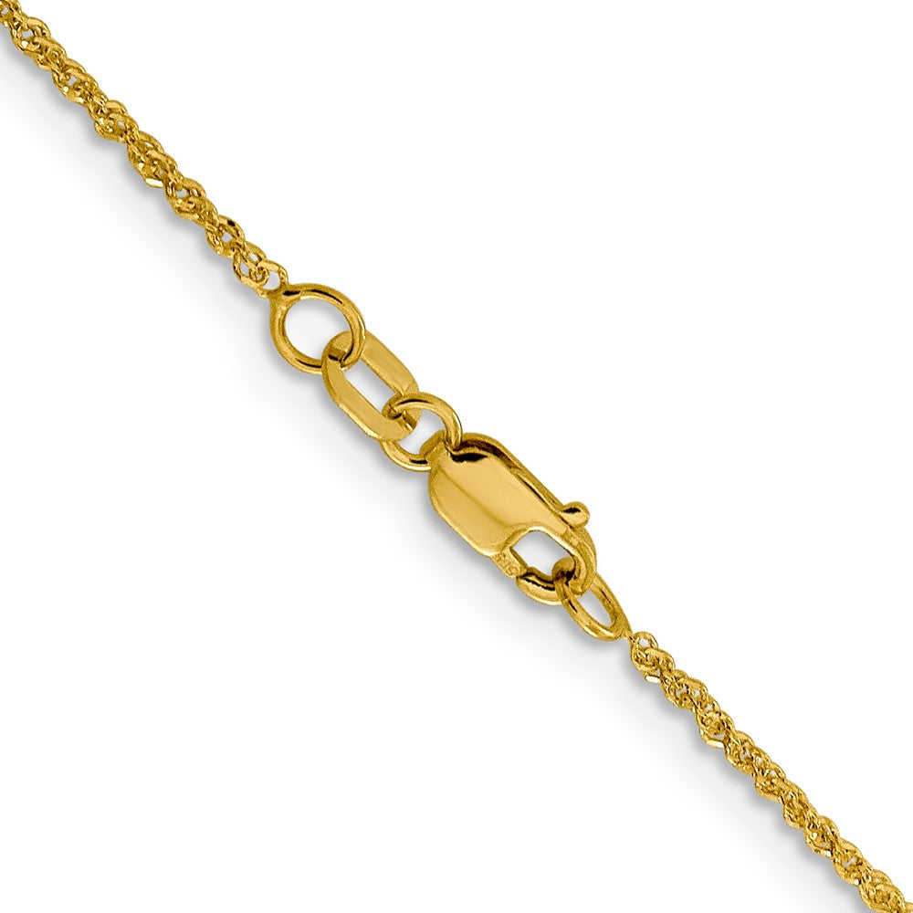 FJC Finejewelers 14 kt Yellow Gold Sparkle Singapore Chain 24 Inches x 1.3 mm