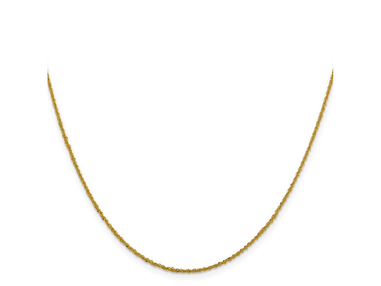 FJC Finejewelers 14 kt Yellow Gold Sparkle Singapore Chain 24 Inches x 1.3 mm