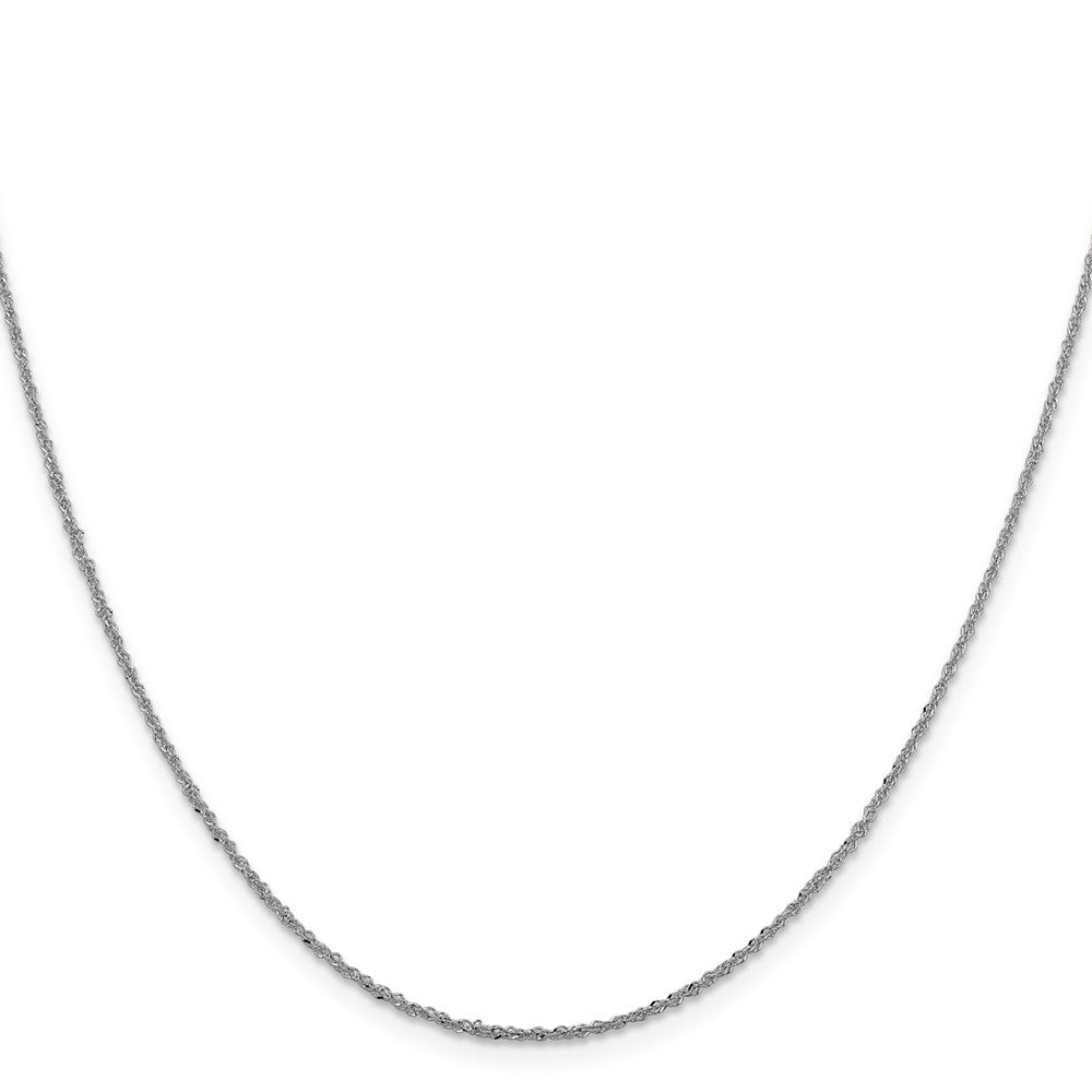 FJC Finejewelers 14 kt White Gold Sparkle Singapore Chain 24 Inches x 1.3 mm
