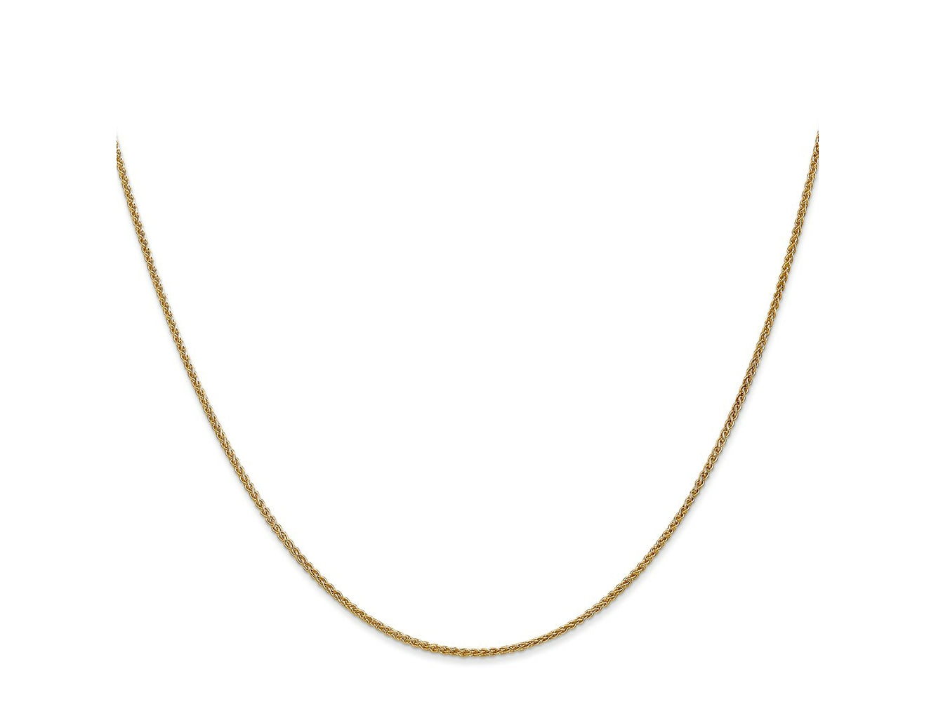 FJC Finejewelers 14 kt Yellow Gold Spiga (Wheat) Chain 22 Inches x 1.2 mm