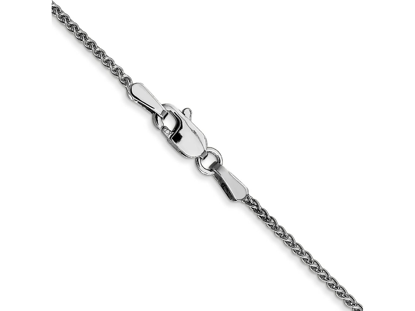 FJC Finejewelers 14 kt White Gold Spiga (Wheat) Chain 22 Inches x 1.2 mm