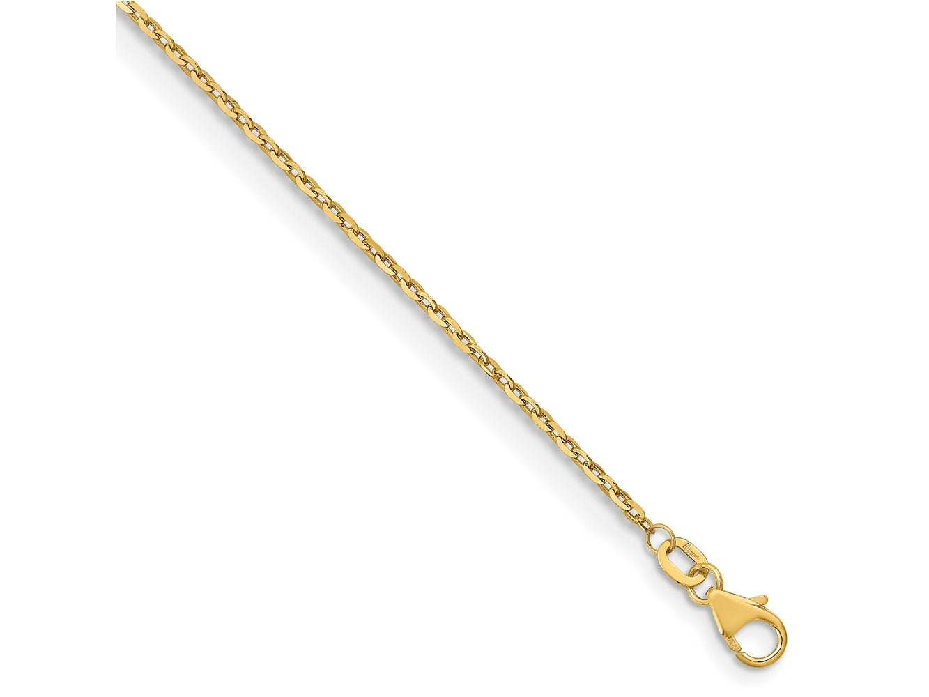 FJC Finejewelers 18 kt Yellow Gold 18K Bright Cut Cable Chain 18 Inches x 1.5 mm