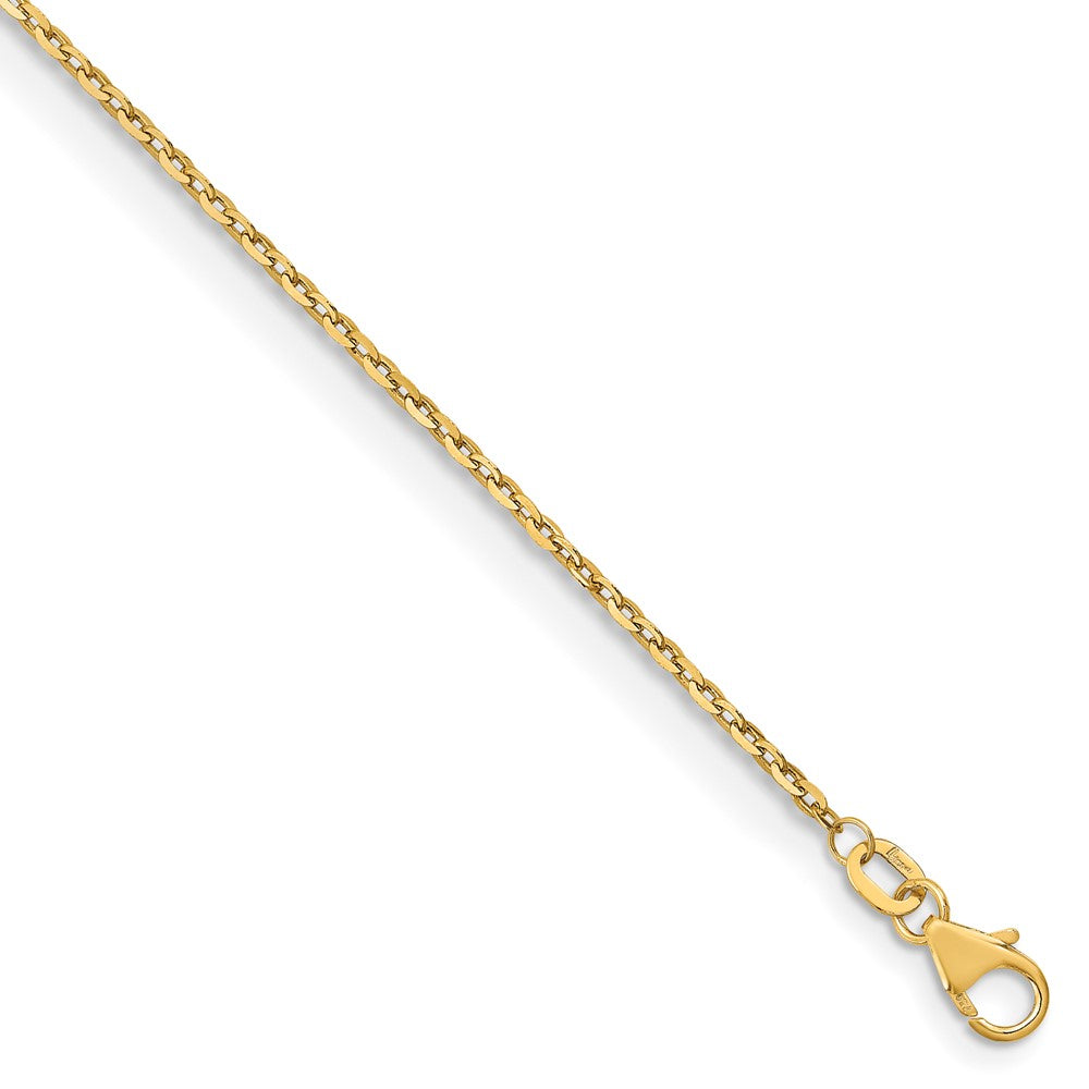 FJC Finejewelers 18 kt Yellow Gold Bright Cut Cable Chain 20 Inches x 1.5 mm