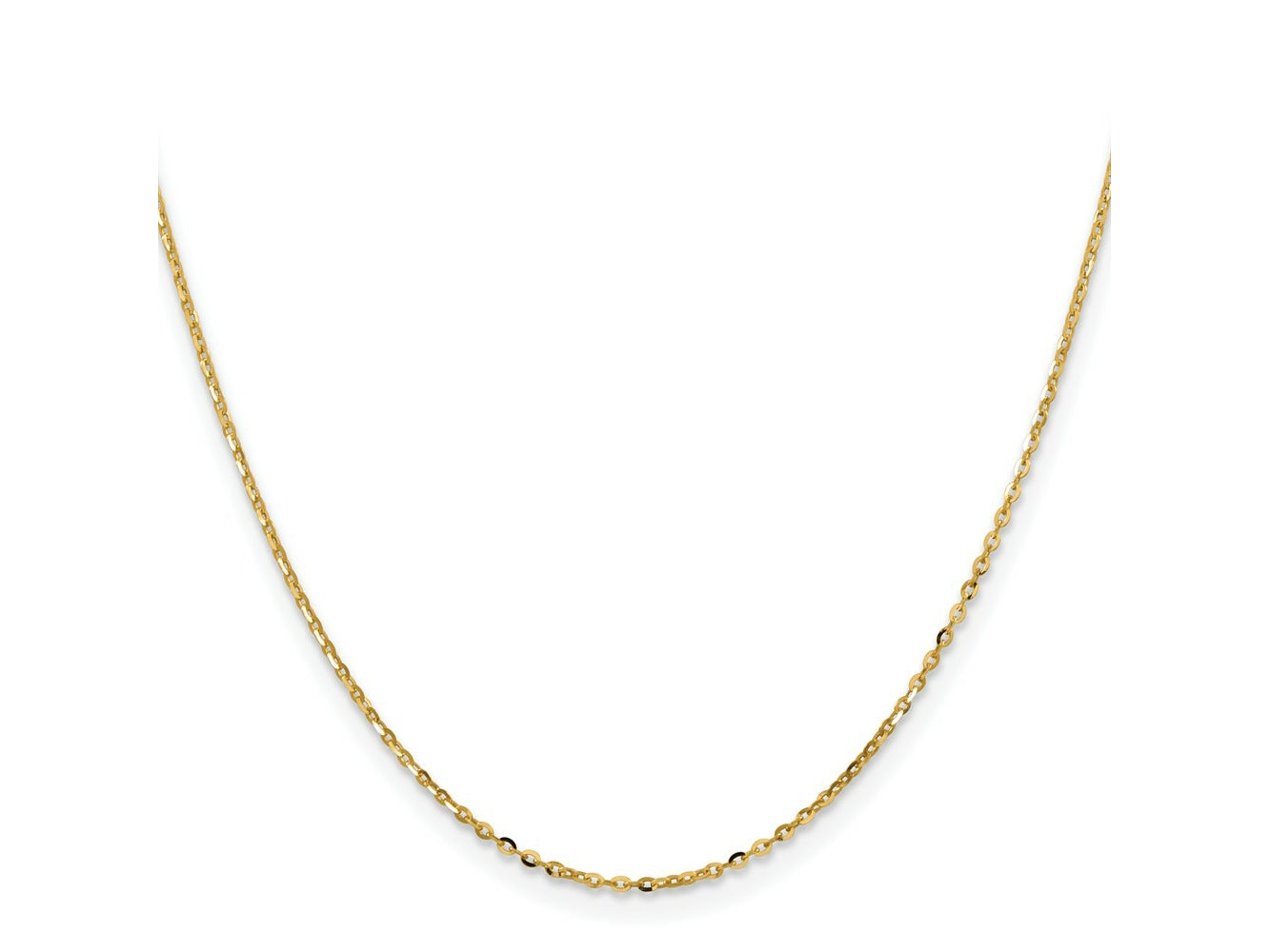 FJC Finejewelers 18 kt Yellow Gold Bright Cut Cable Chain 20 Inches x 1.5 mm