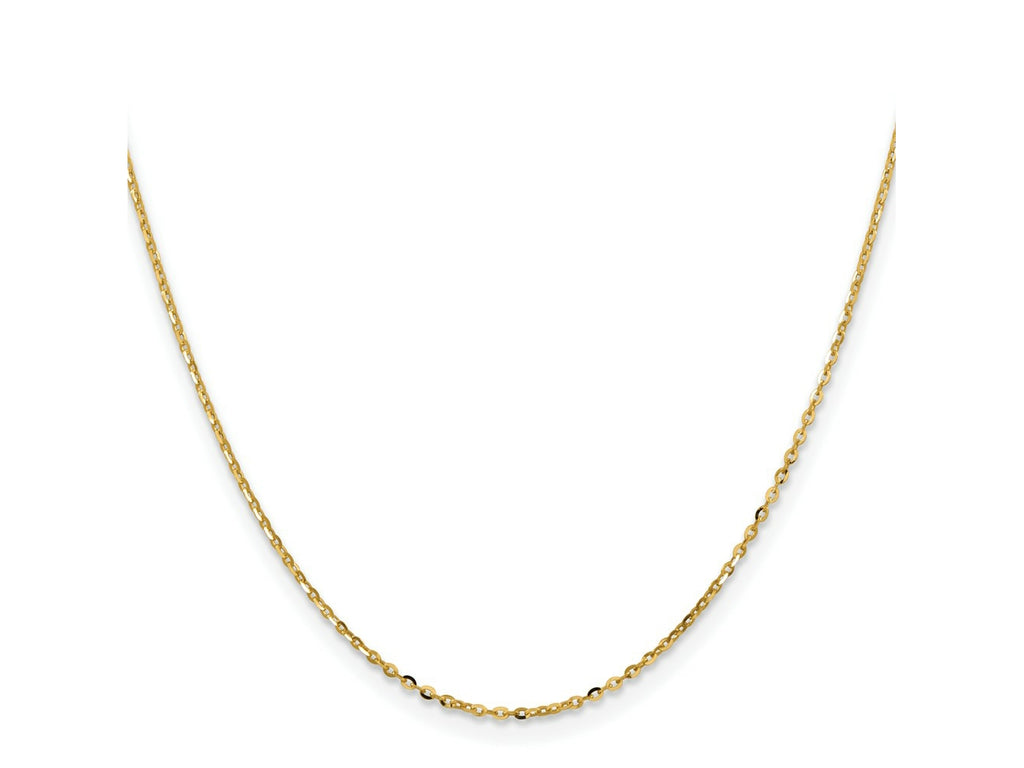 FJC Finejewelers 18 kt Yellow Gold Bright Cut Cable Chain 24 Inches x 1.5 mm